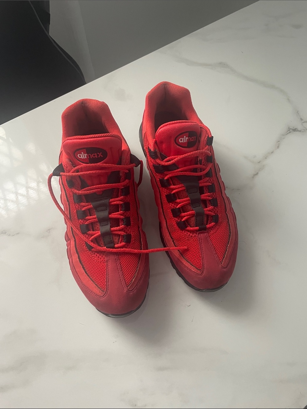 Nike Airmax 95 Red Men's Athletic Running Shoes